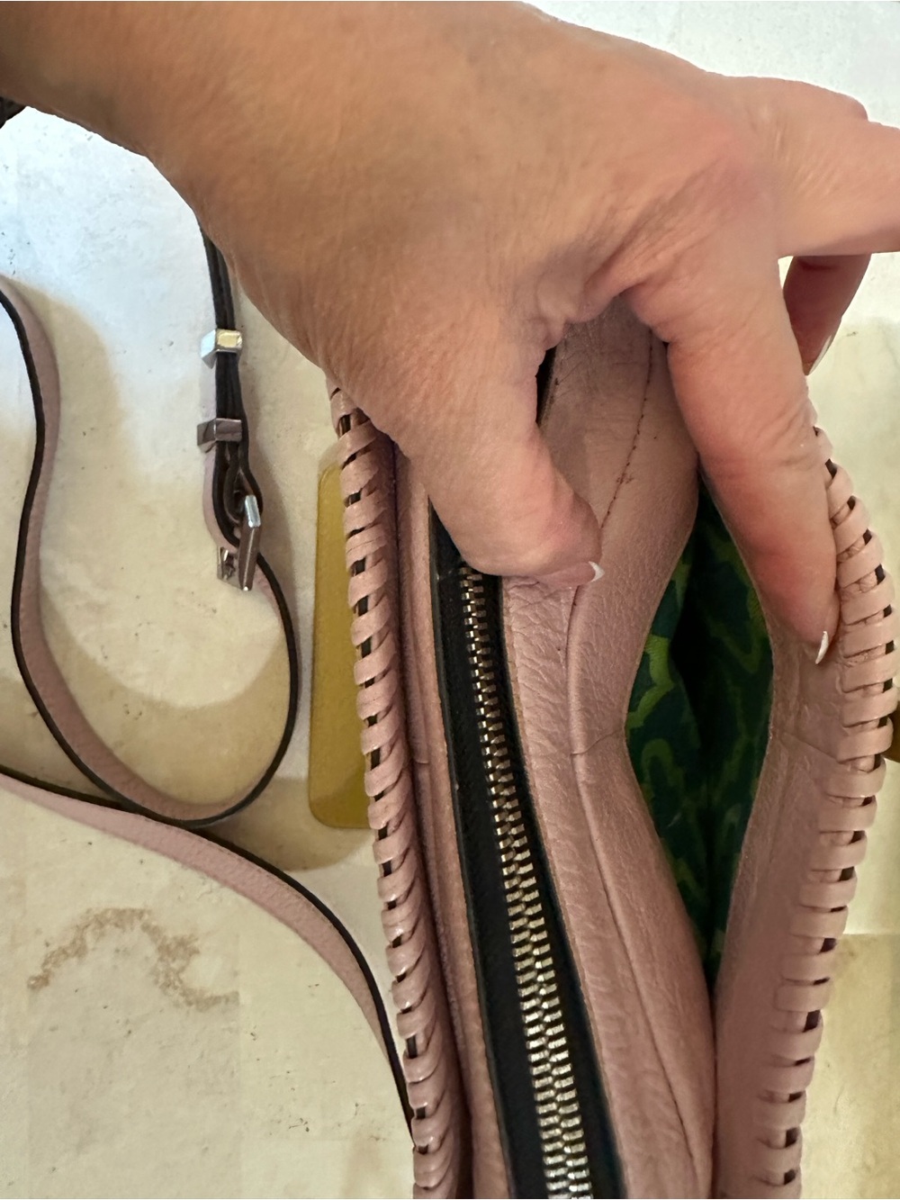 orYANY Pink Leather Crossbody Bag - Women - Picture 4 of 14